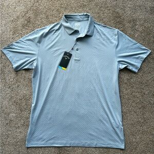 NWT Callaway Opti-Dri Men's Light Blue Golf Polo Shirt Size Large Moisture Wick